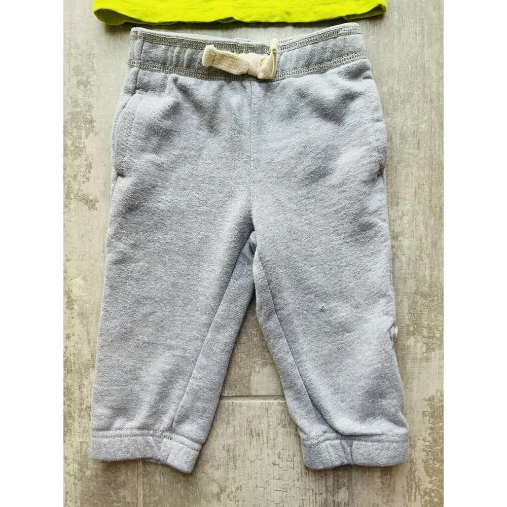 GYMBOREE Baby Toddler Boys 2 Piece Outfit Set Casual T-Shirt Jogger Pants 12-18